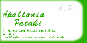 apollonia pataki business card